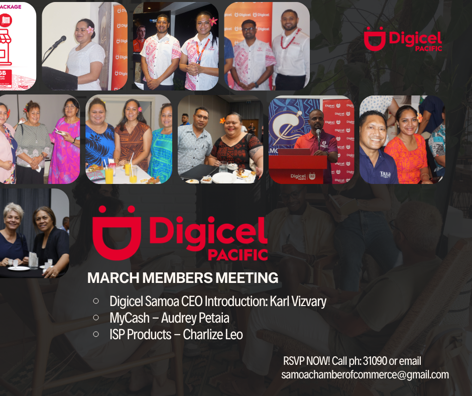 UPCOMING EVENT - Digicel Samoa March Members Meeting 2025 - Samoa